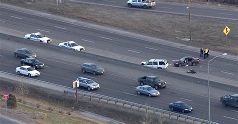 Northbound I-25 closes in Thornton after 2-vehicle crash
